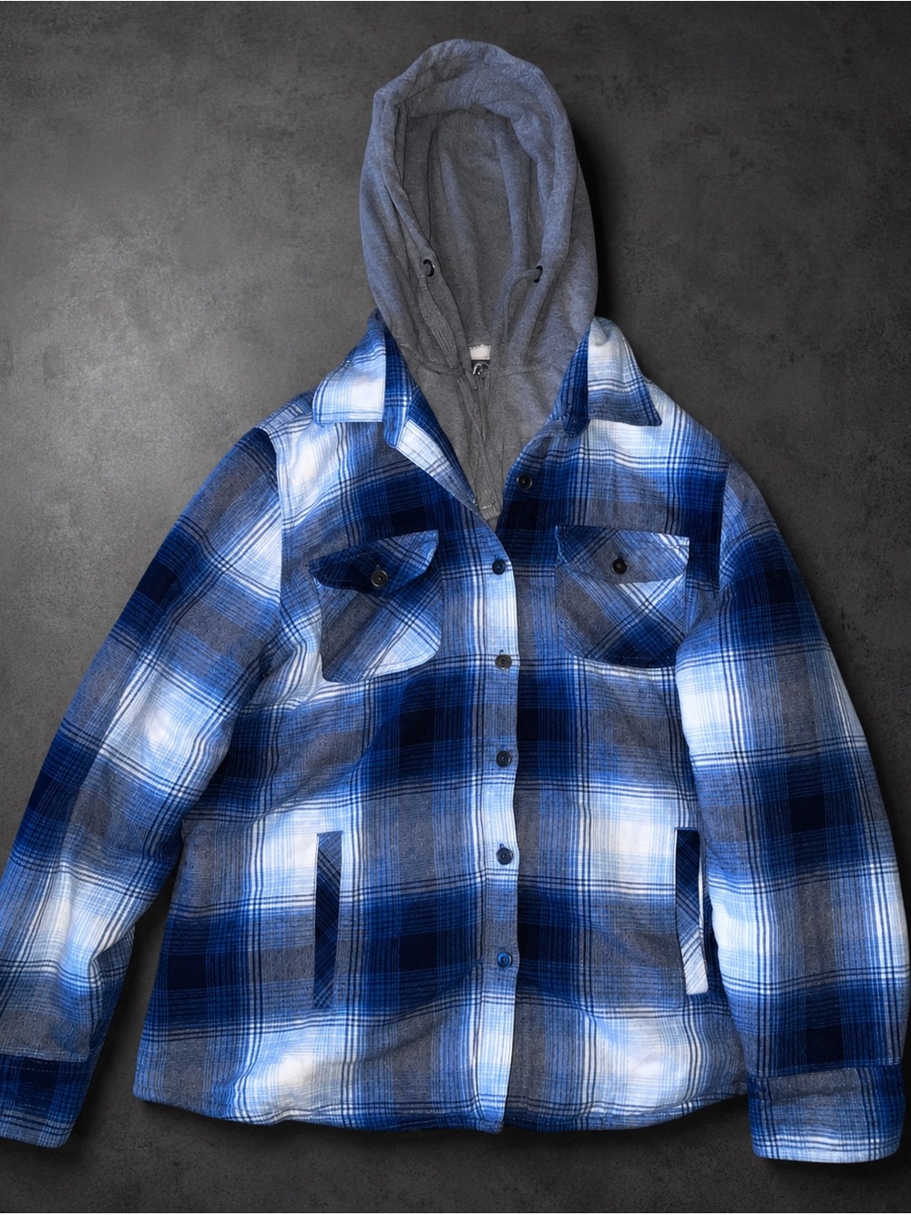 Natural Reflections Gray Sherpa-Lined Zip Jacket